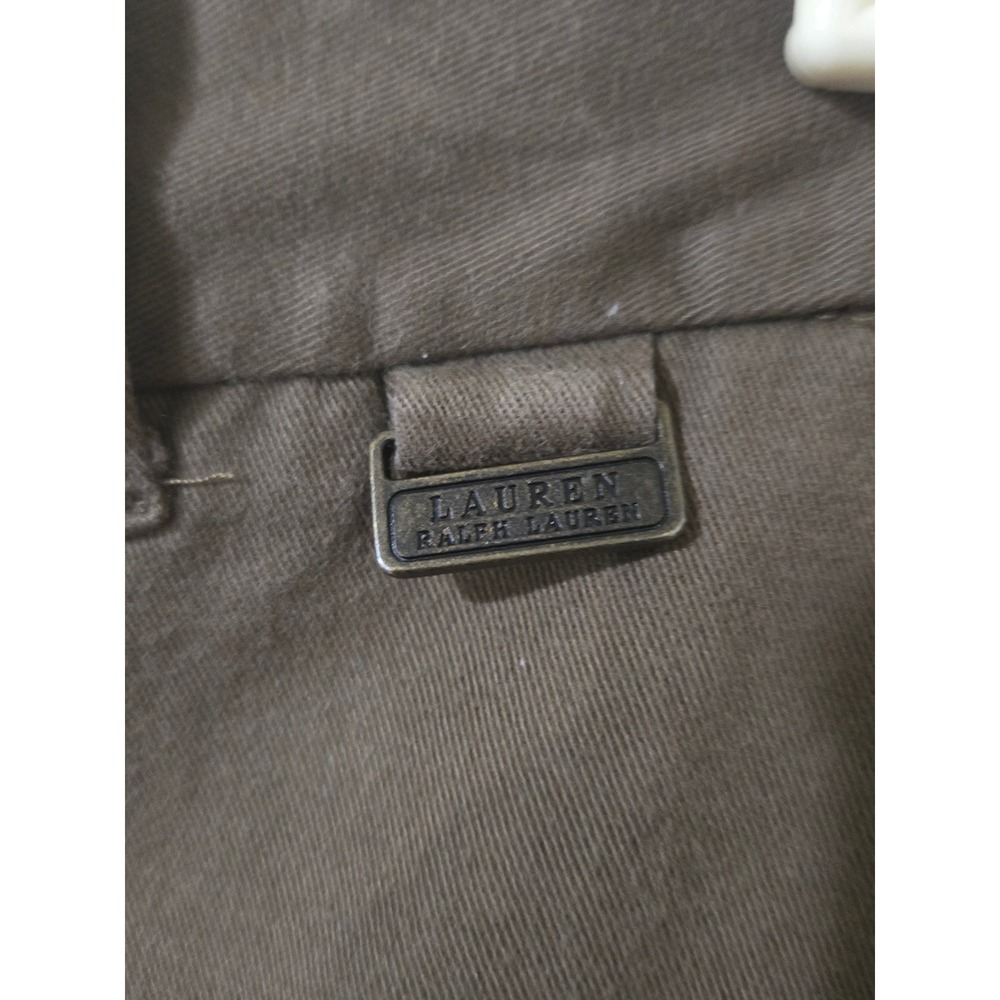 Lauren Ralph Lauren Womens Brown Straight Leg Stretch Cotton Trousers Size 8 - Picture 3 of 6